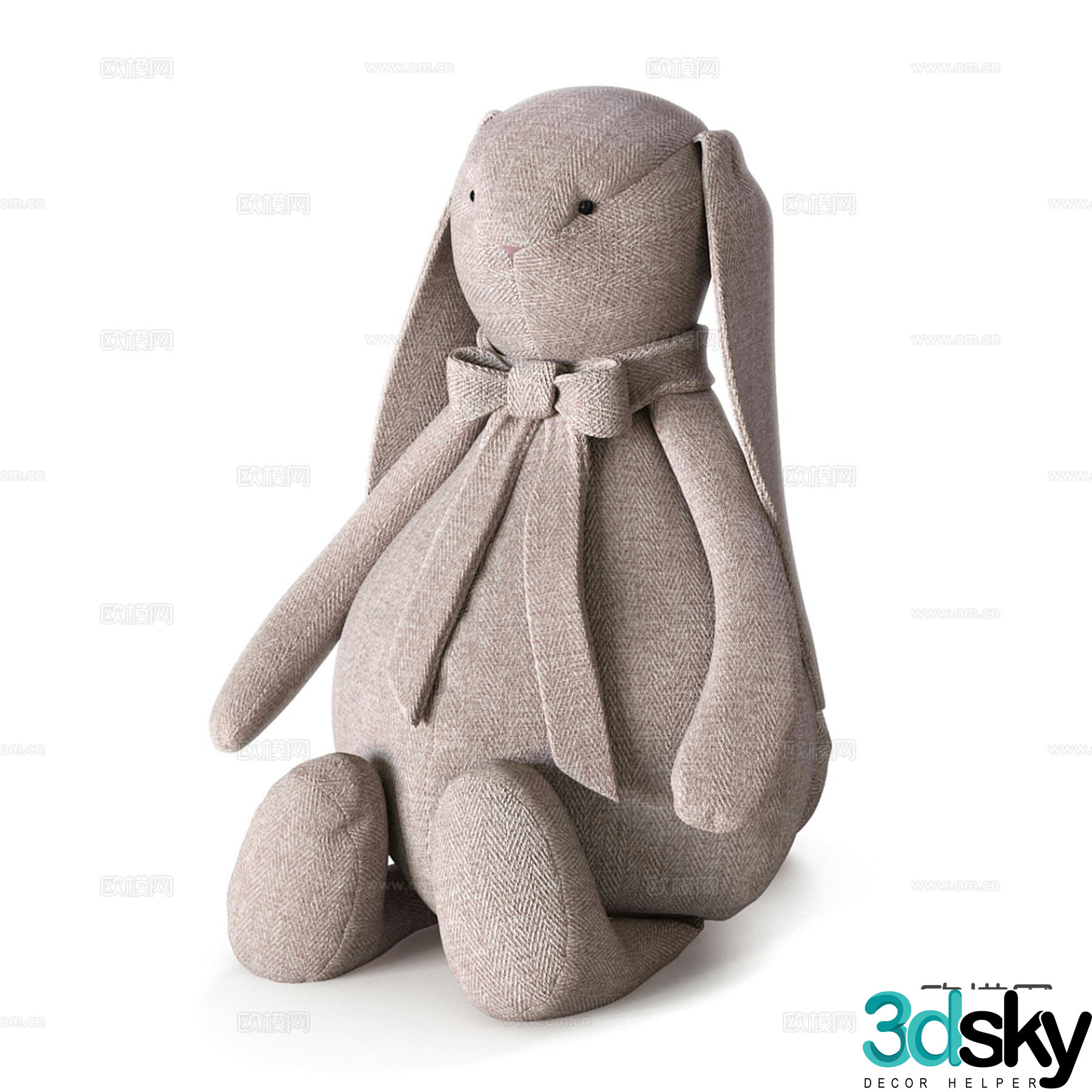 Plush toy rabbit doll 3d model