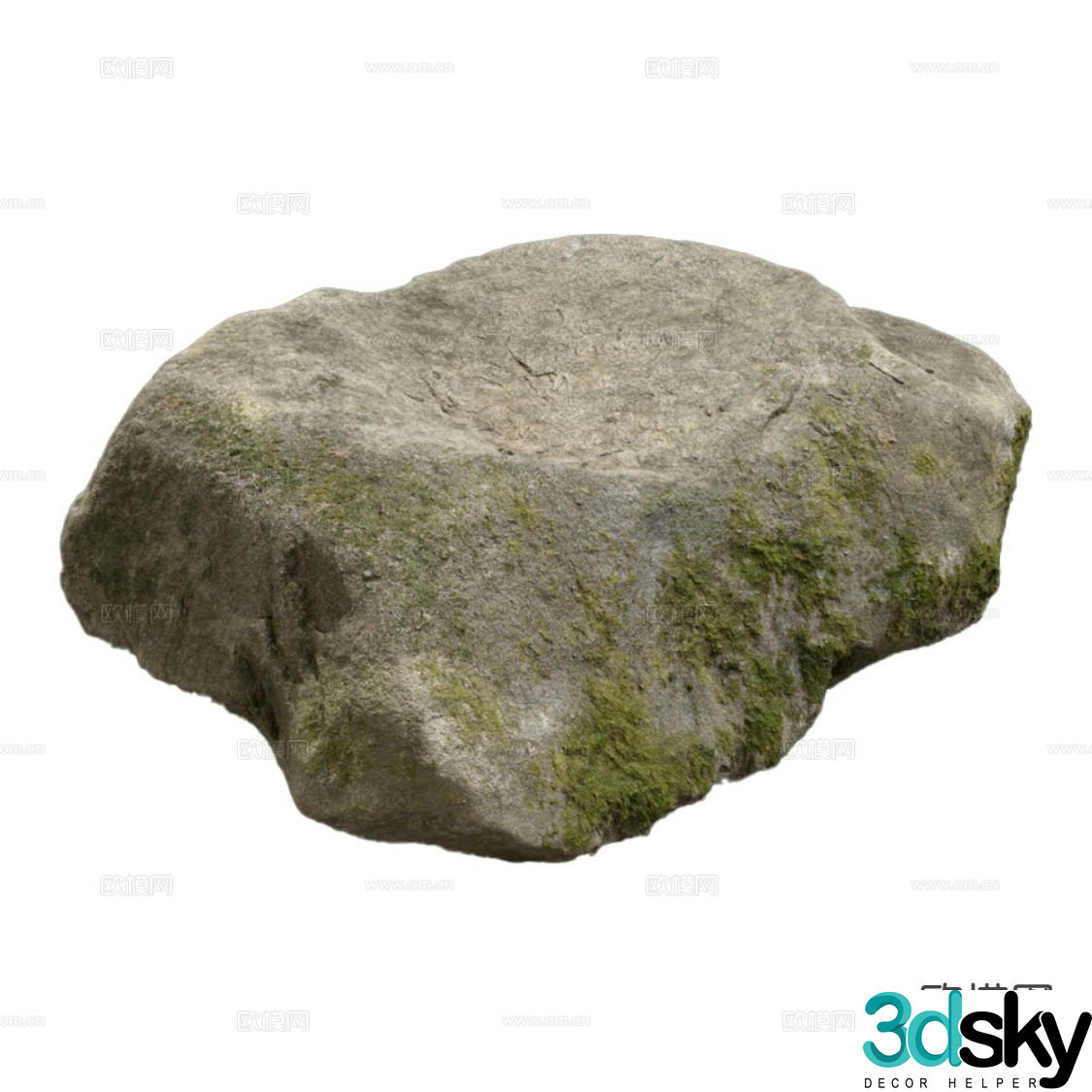 modern rock granite 3d model