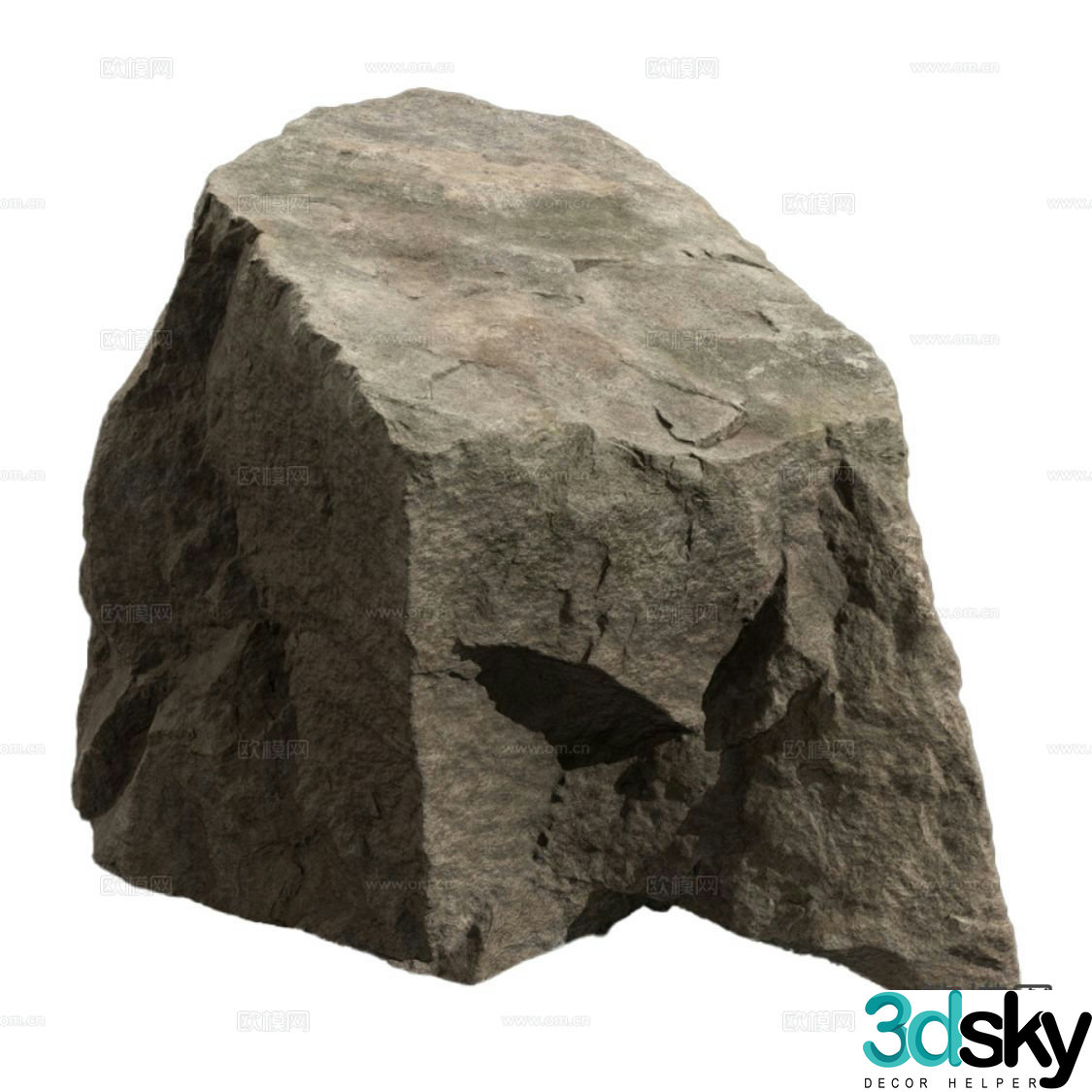 modern rock granite 3d model