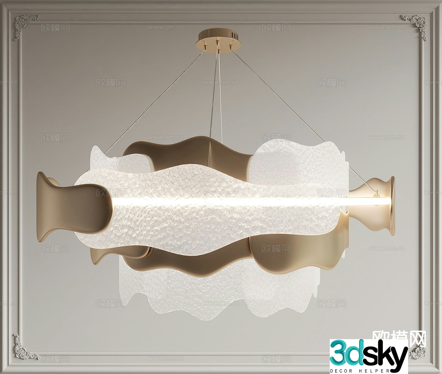 Light luxury chandelier living room chandelier dining room chandelier bedroom chandelier 3D model