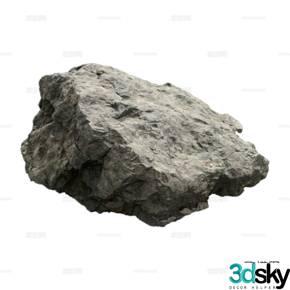 modern stone rock granite 3d model