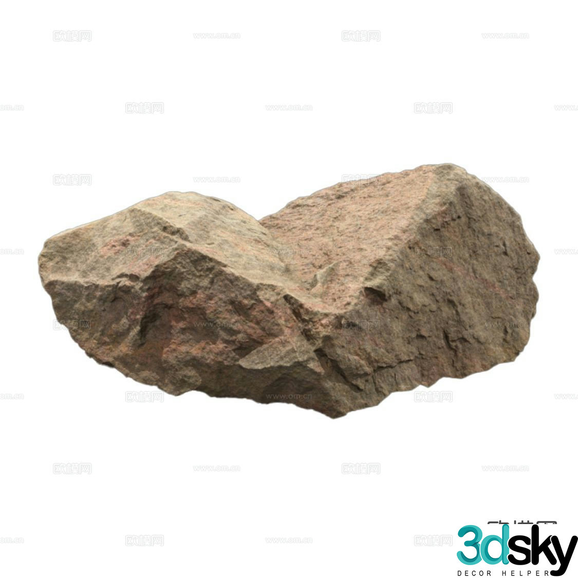 modern rock granite 3d model