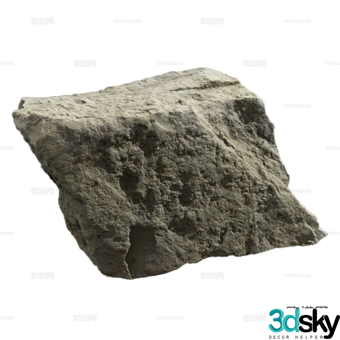 modern rock granite 3d model