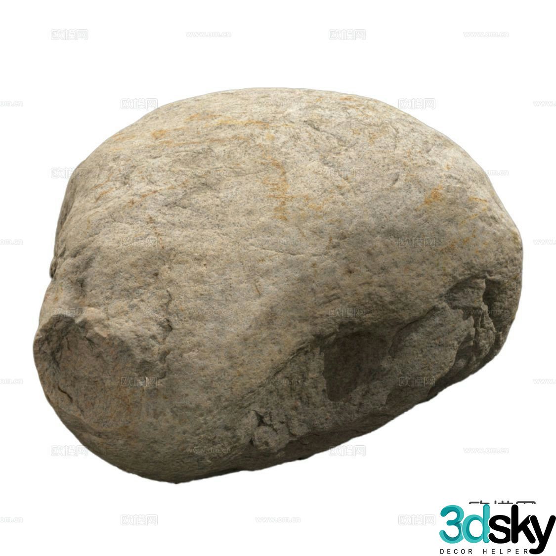 modern rock granite 3d model
