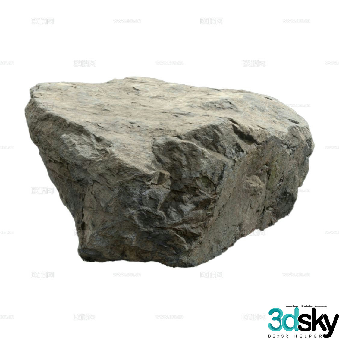 modern stone rock granite 3d model
