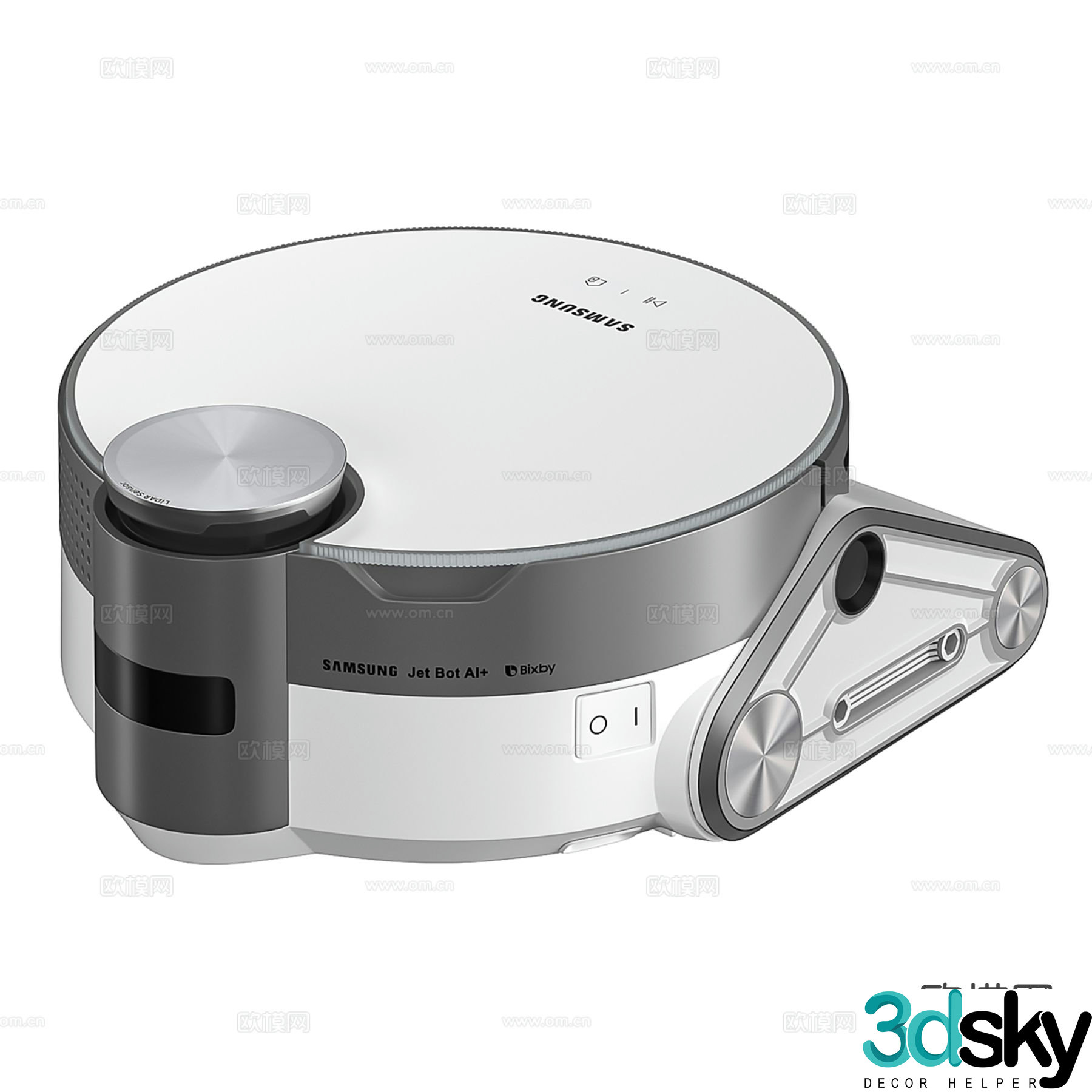 Modern intelligent sweeping robot 3d model