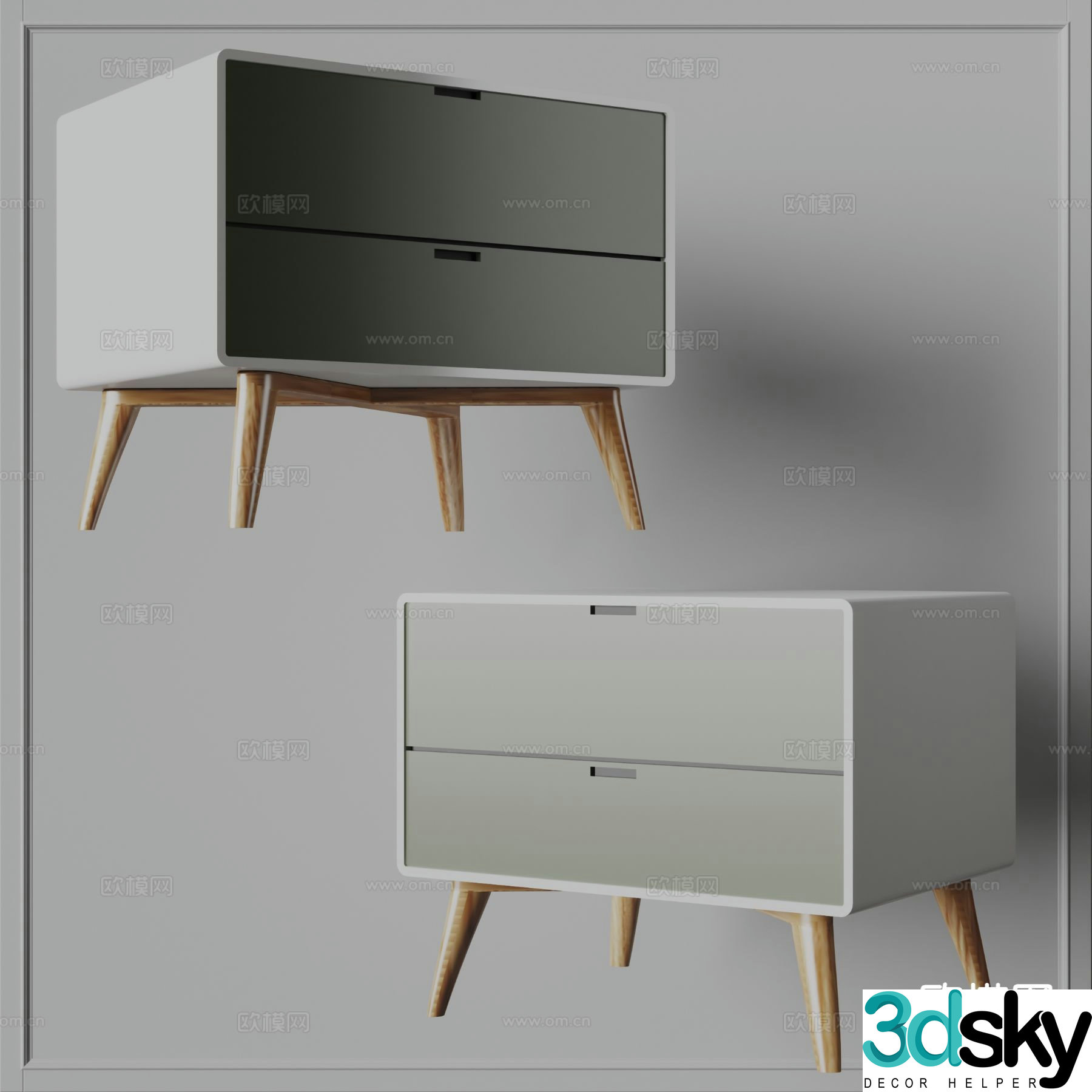 NORHOR modern bedside table 3d model