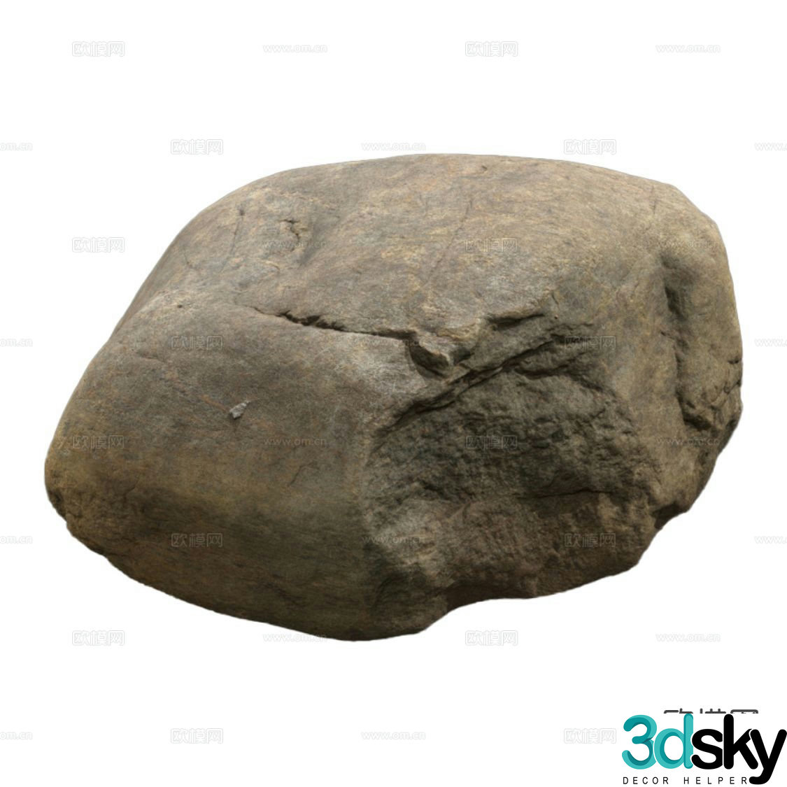 modern rock granite 3d model