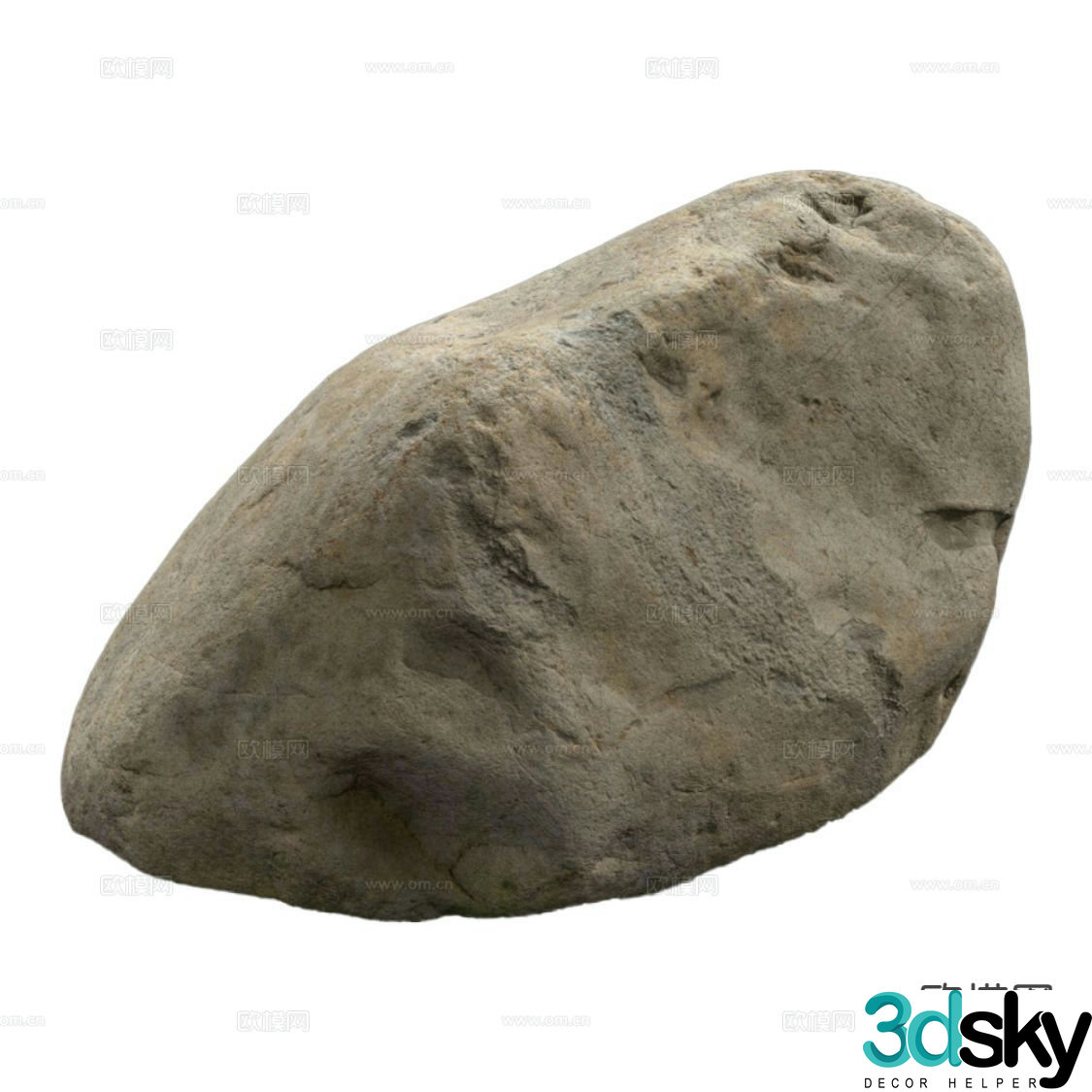 modern stone rock granite 3d model
