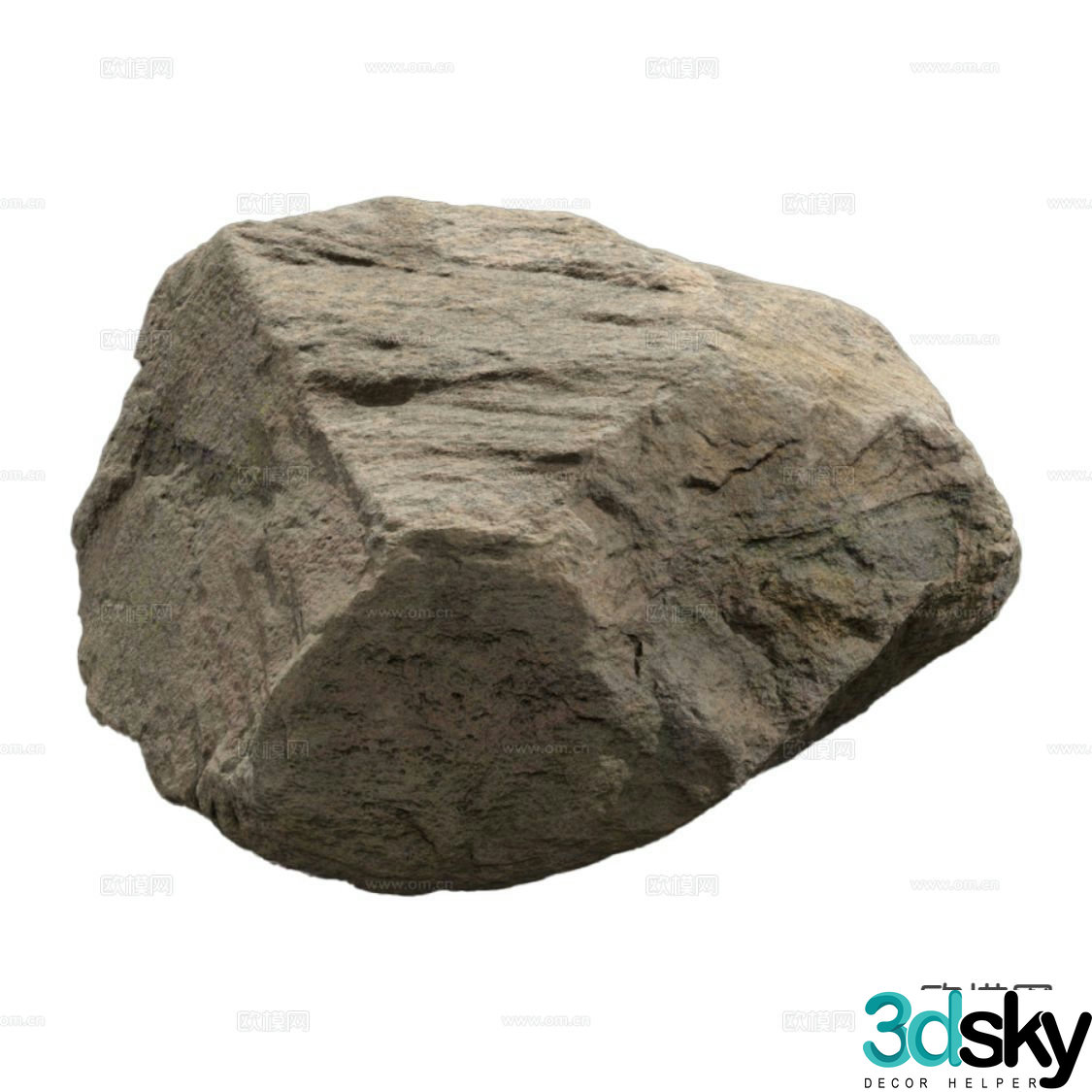 modern rock granite 3d model