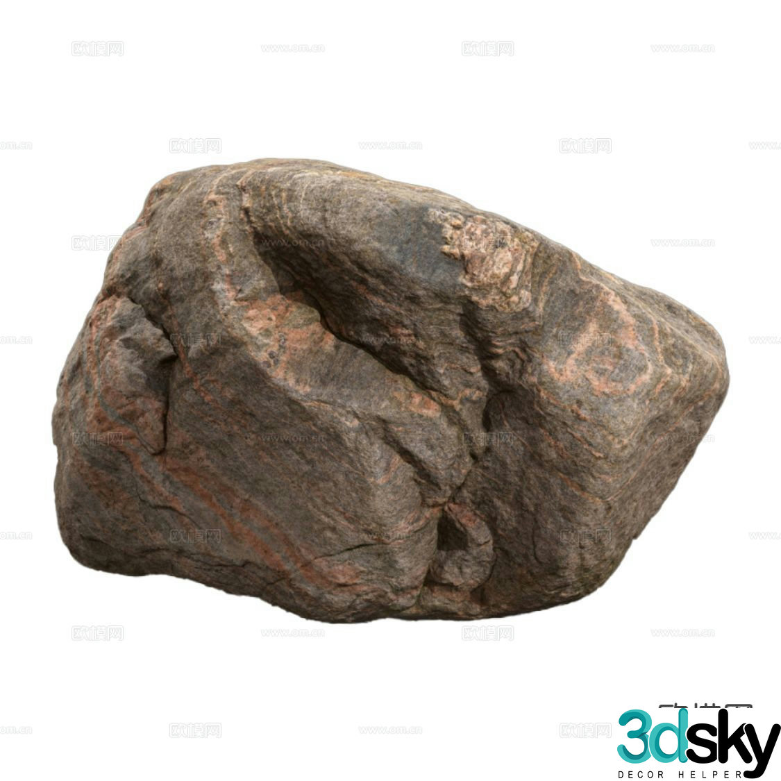 modern rock granite 3d model