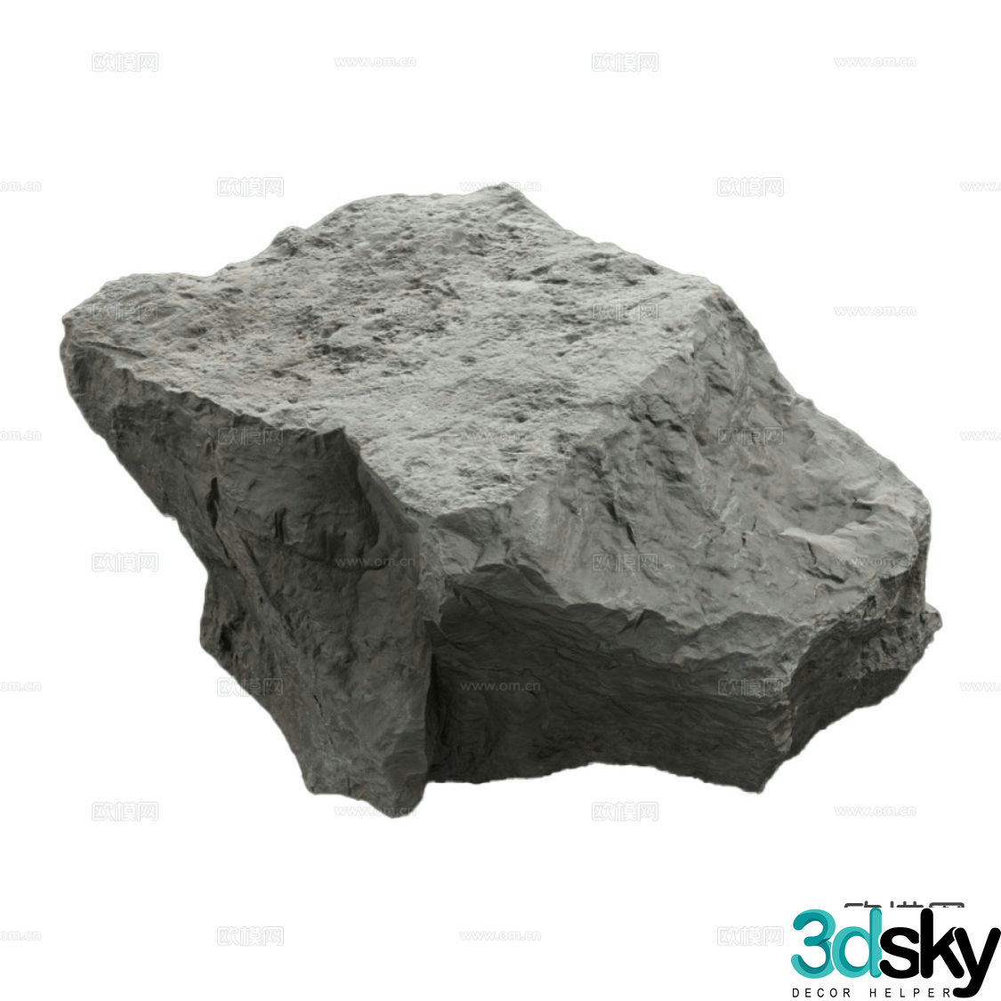 modern rock granite 3d model