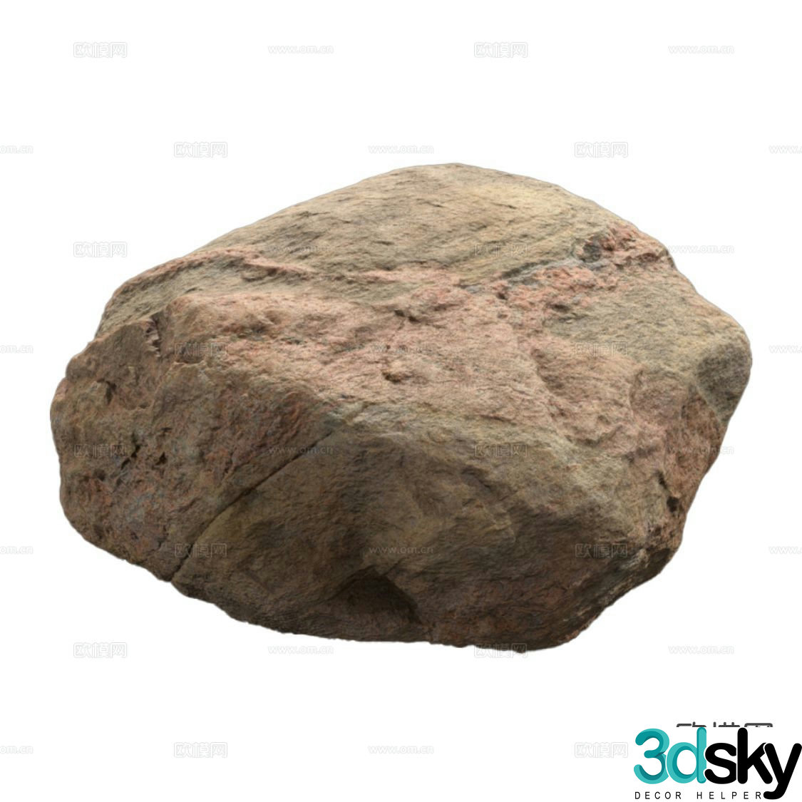 modern rock granite 3d model