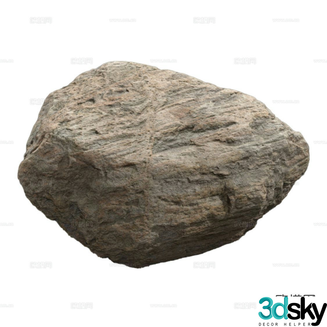modern rock granite 3d model