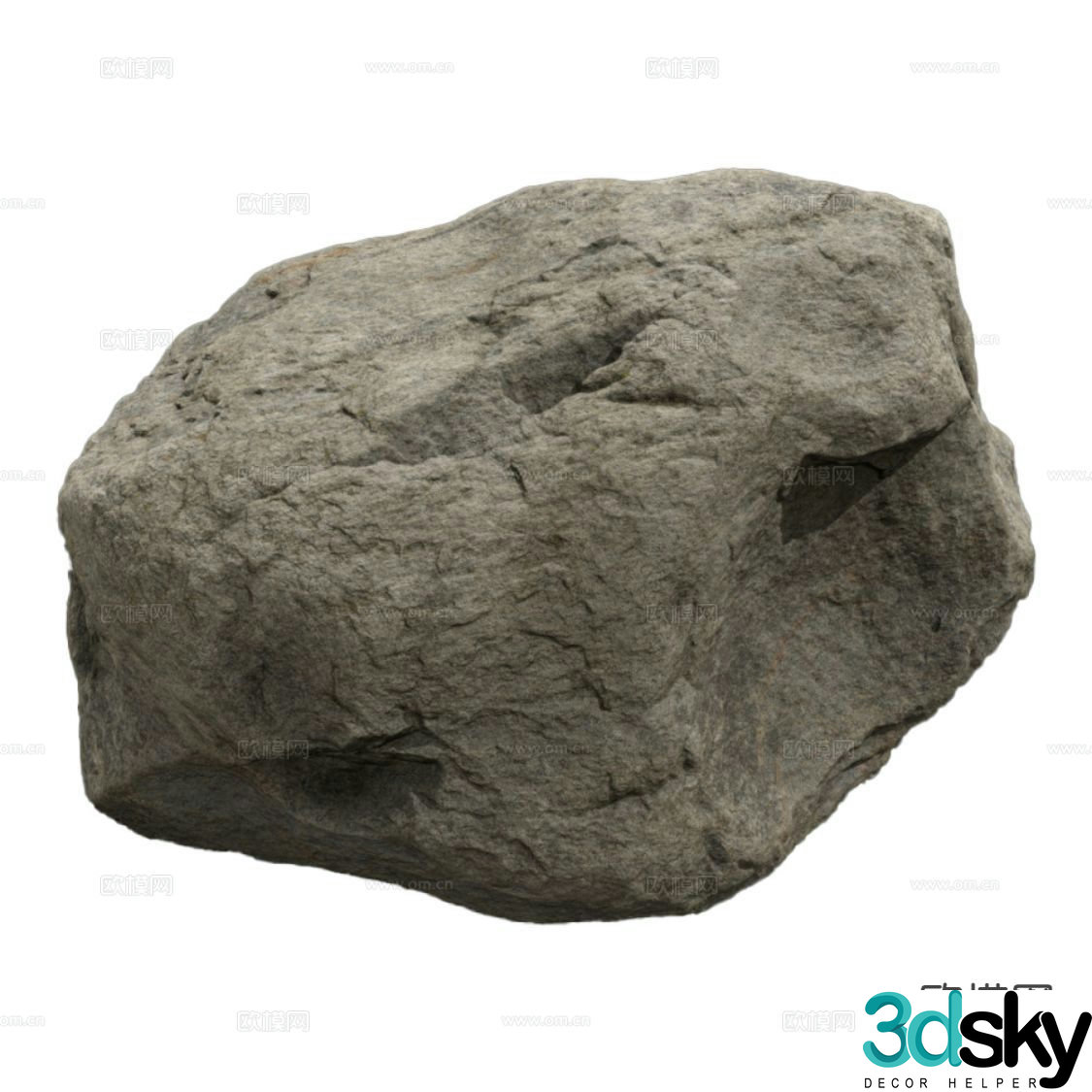 modern rock granite 3d model