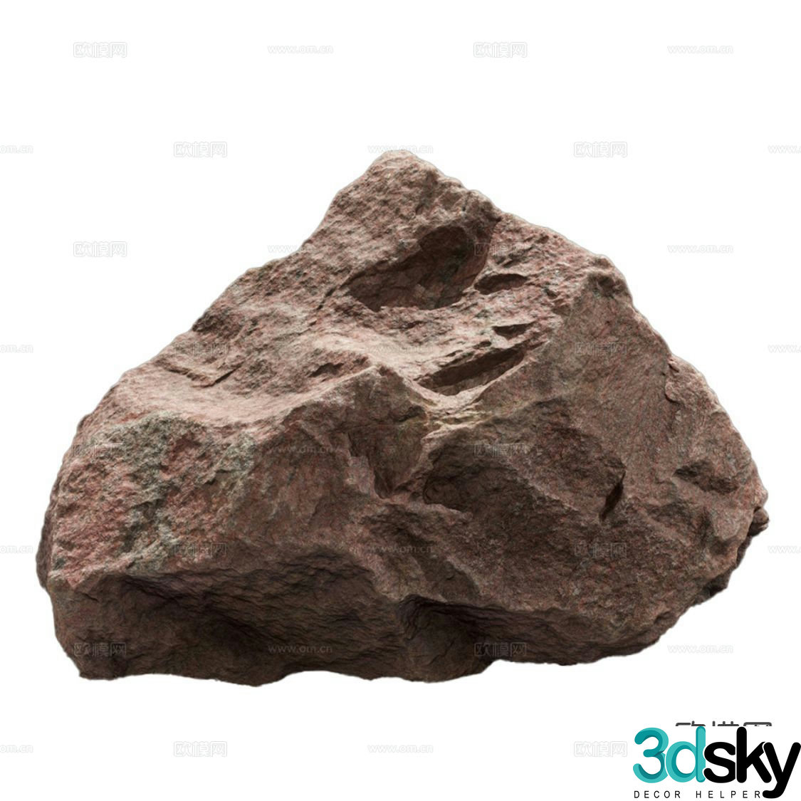 modern rock granite 3d model