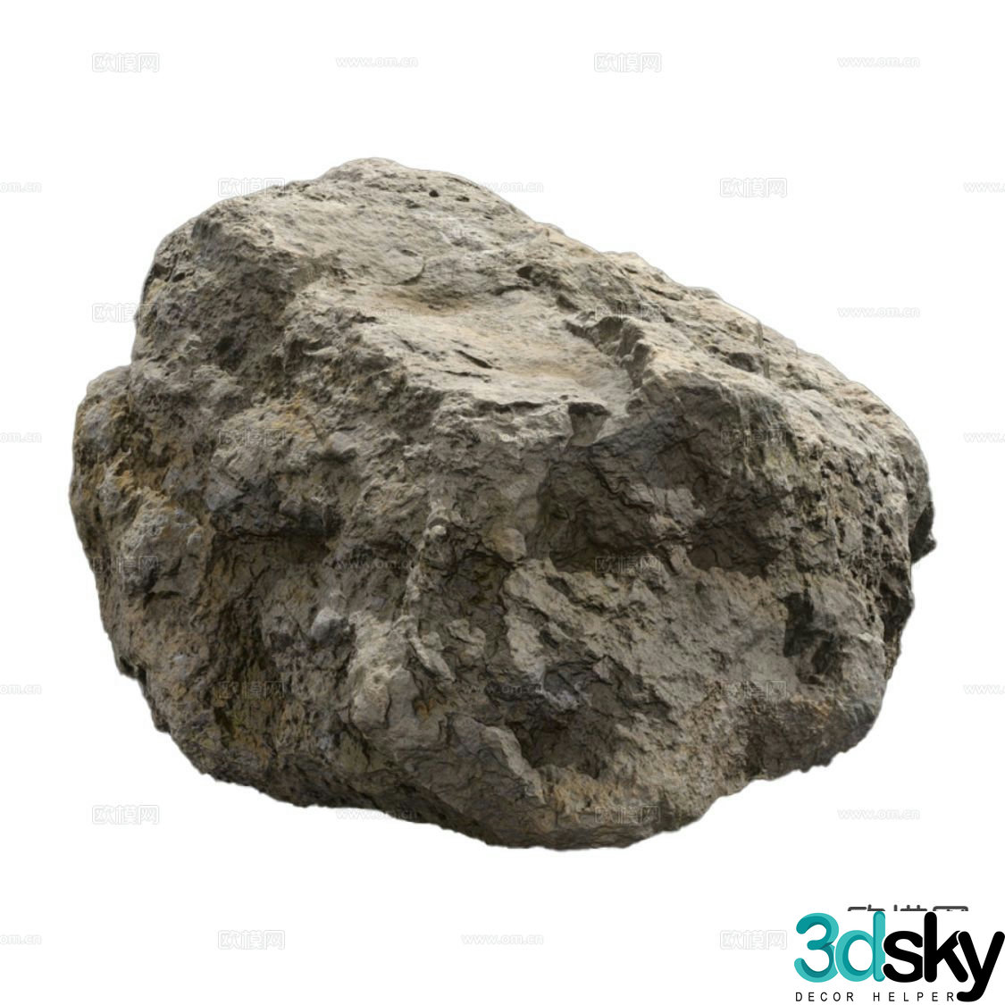 modern rock granite 3d model