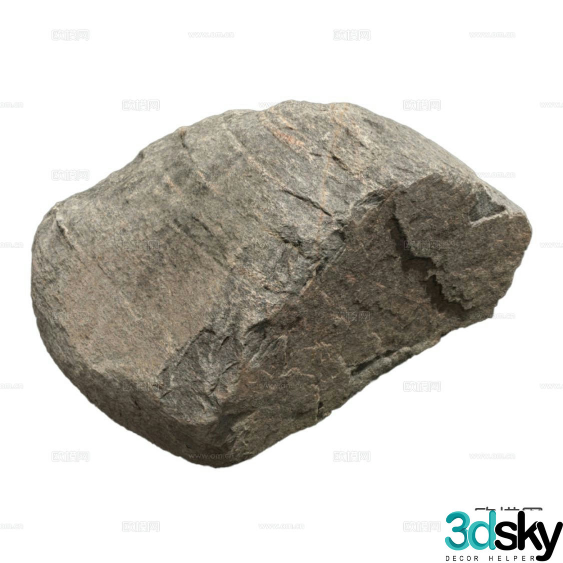 modern rock granite 3d model