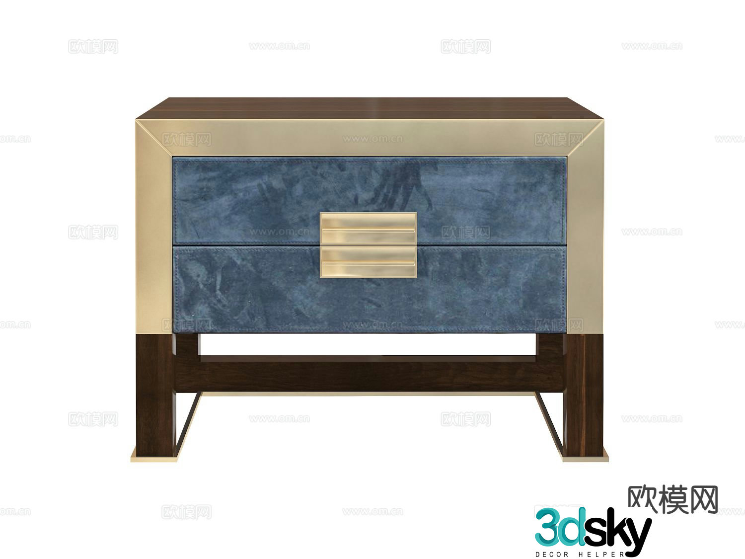 Longhi-ORWELL new Chinese style bedside table 3d model
