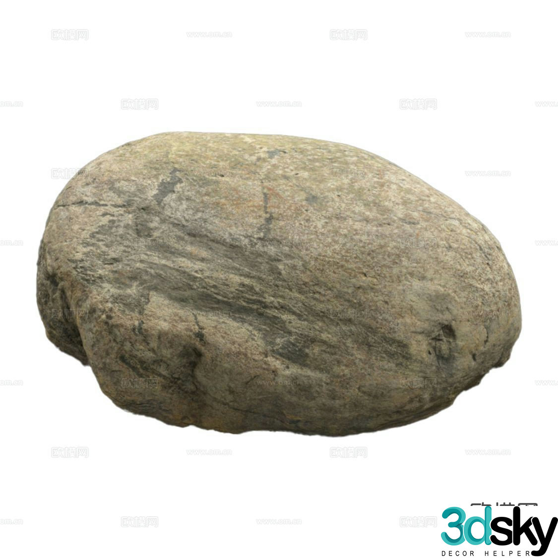 modern rock granite 3d model