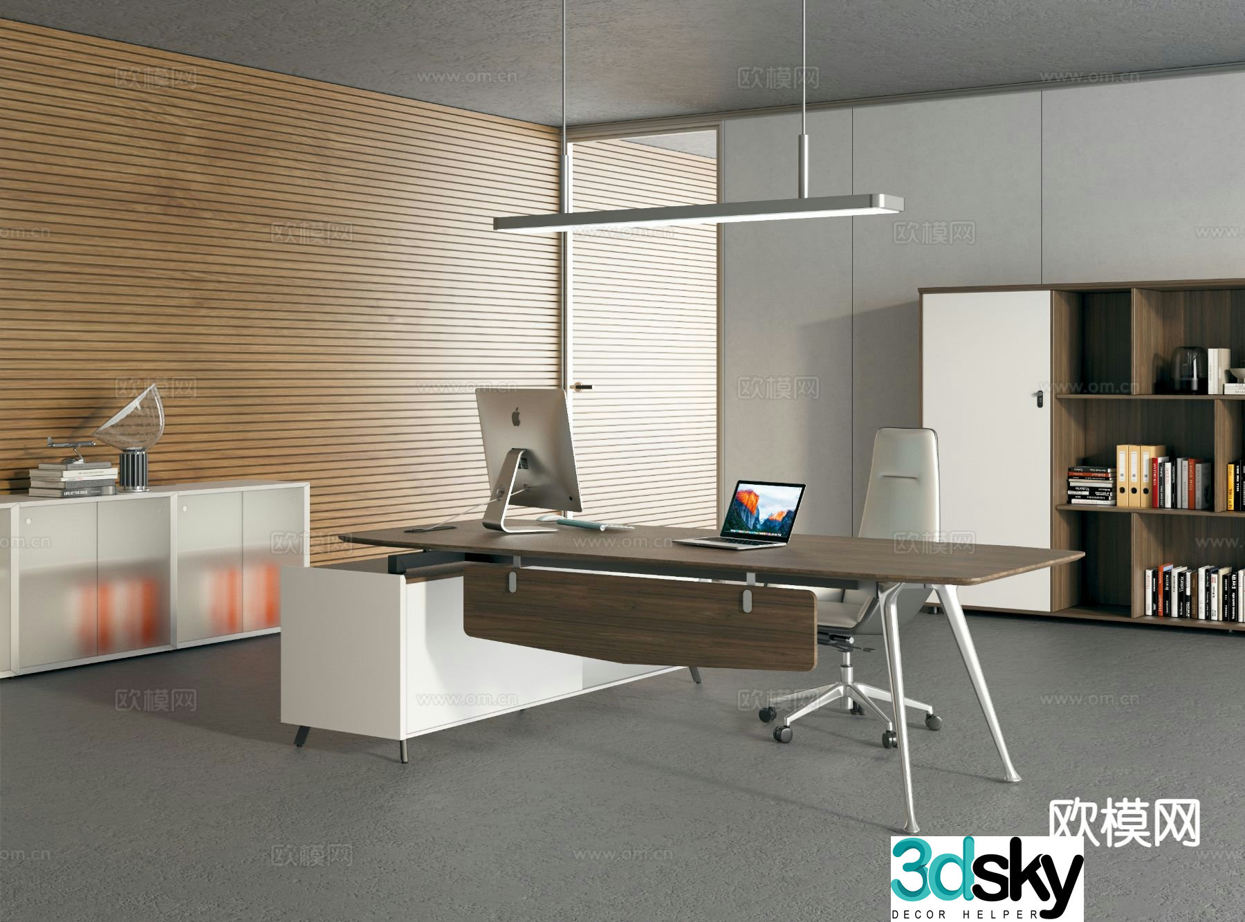Modern executive desk desk 3d model