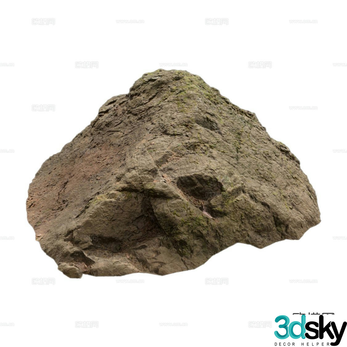 modern stone rock granite 3d model