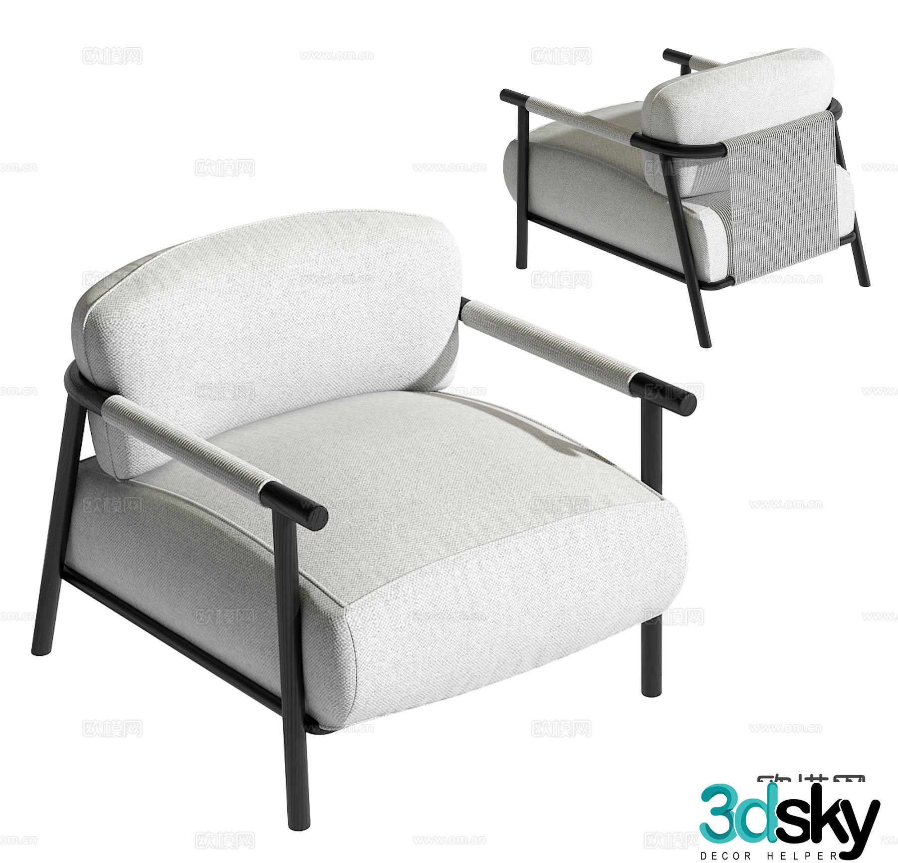 Modern single sofa 3d model