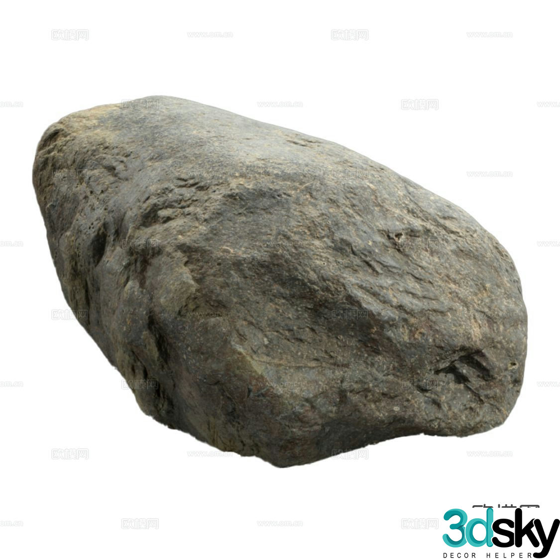 modern stone rock granite 3d model