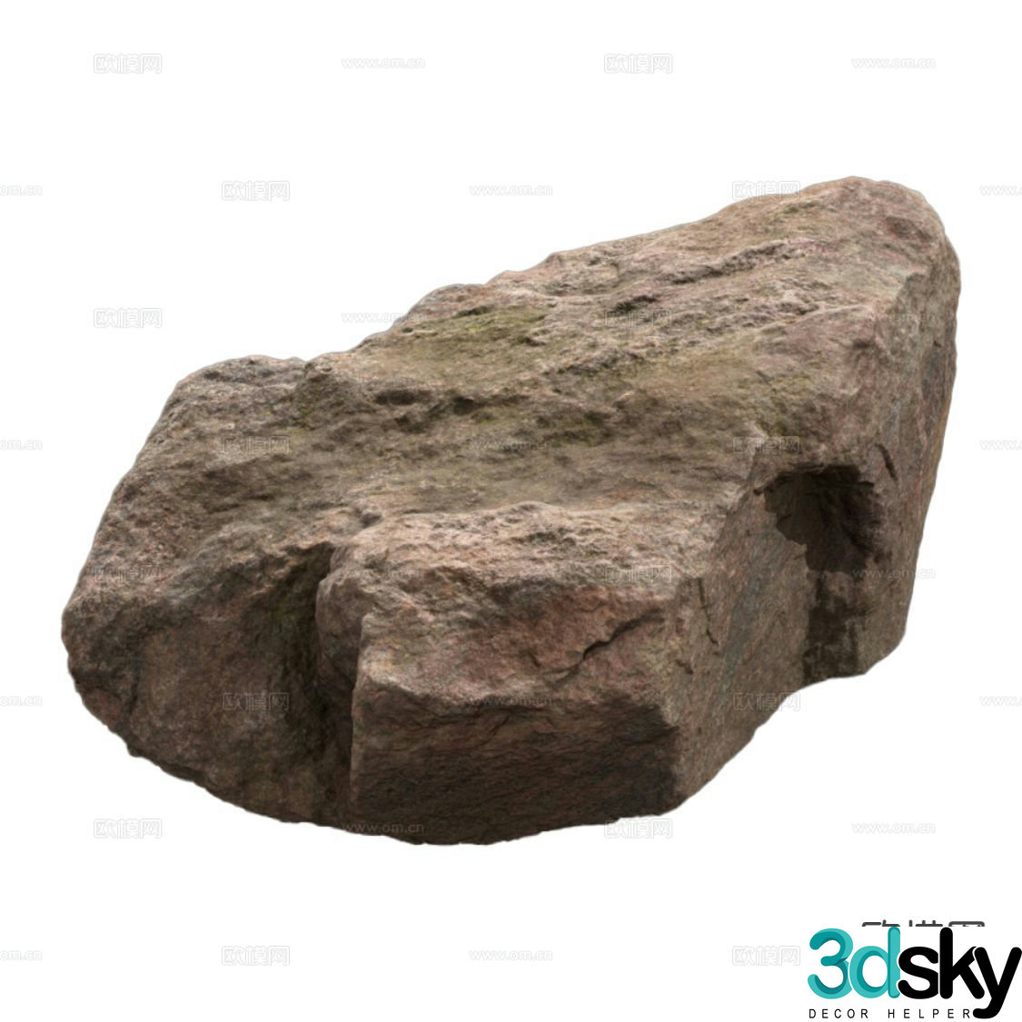 modern rock granite 3d model