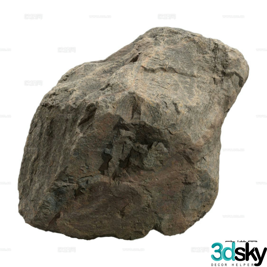modern rock granite 3d model