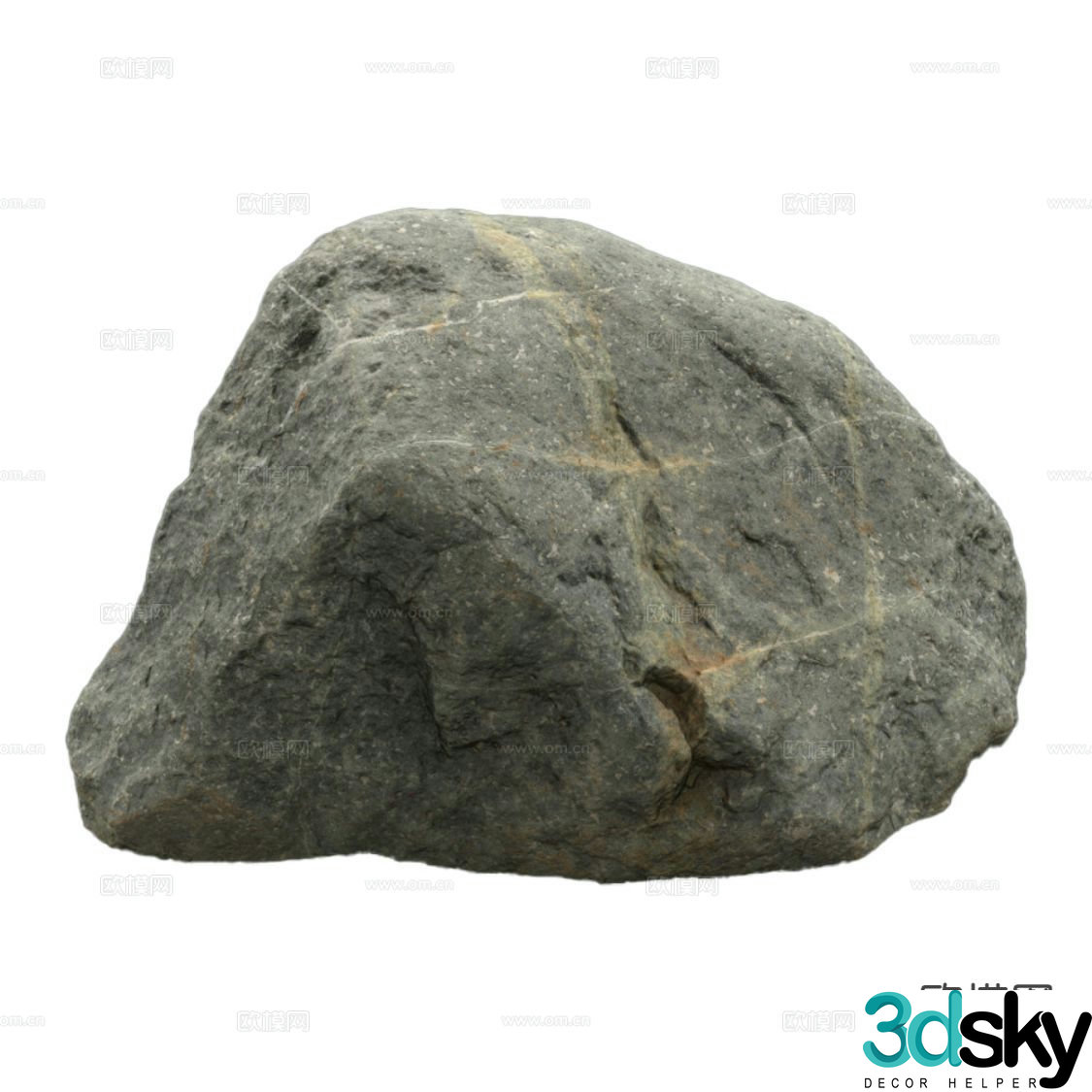 modern rock granite 3d model