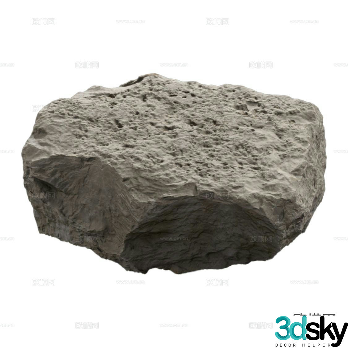 modern rock granite 3d model