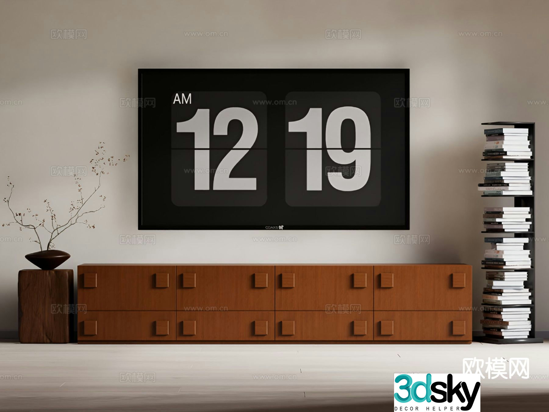 Medieval style TV cabinet 3D model