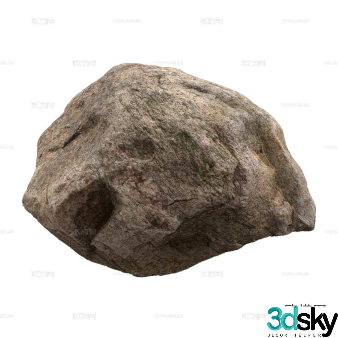 modern rock granite 3d model