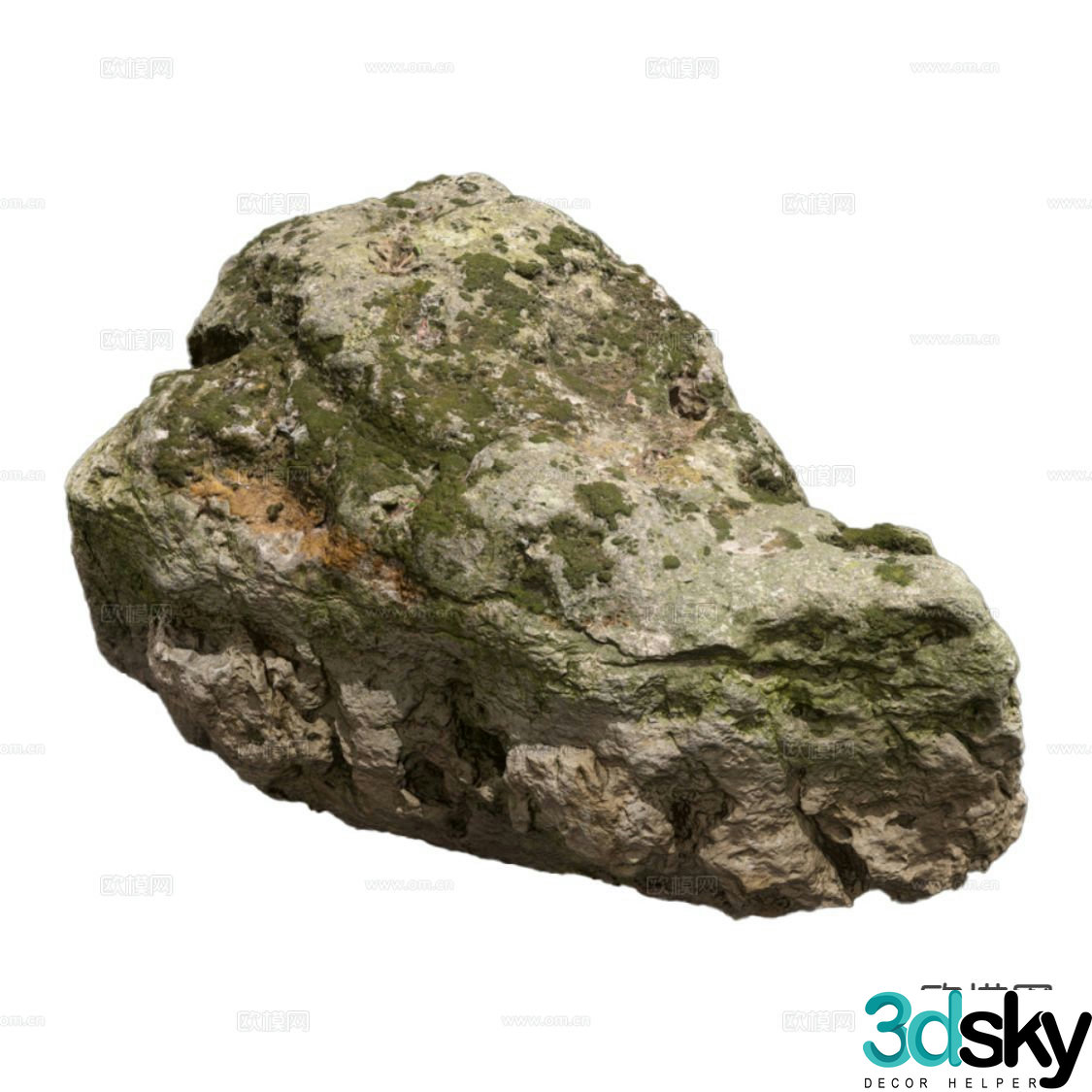 modern stone rock granite 3d model