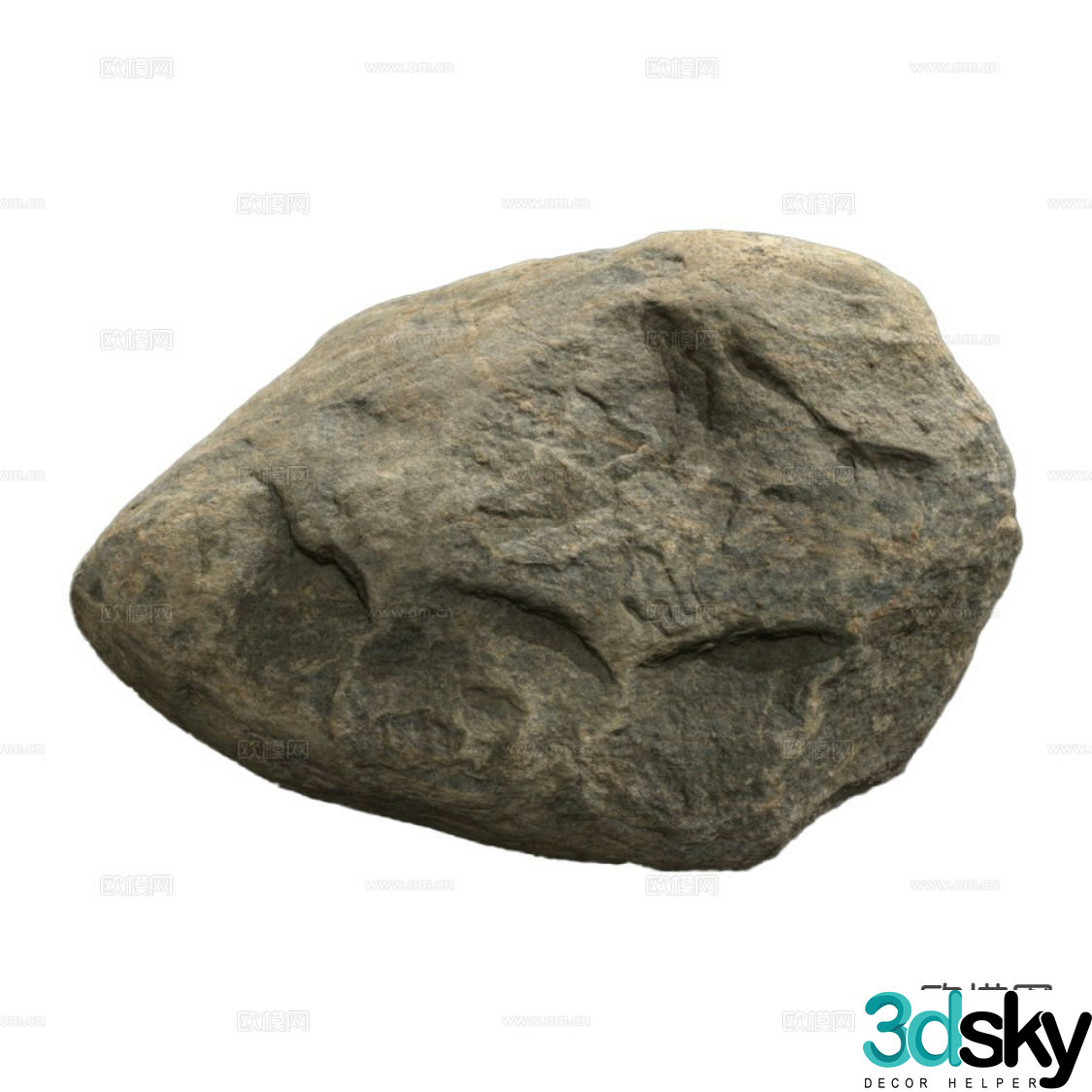 modern rock granite 3d model