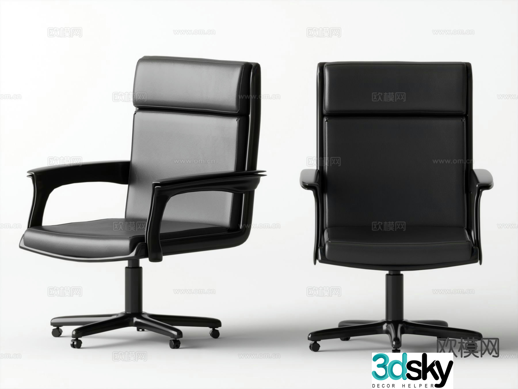Modern office chair conference chair staff chair 3d model