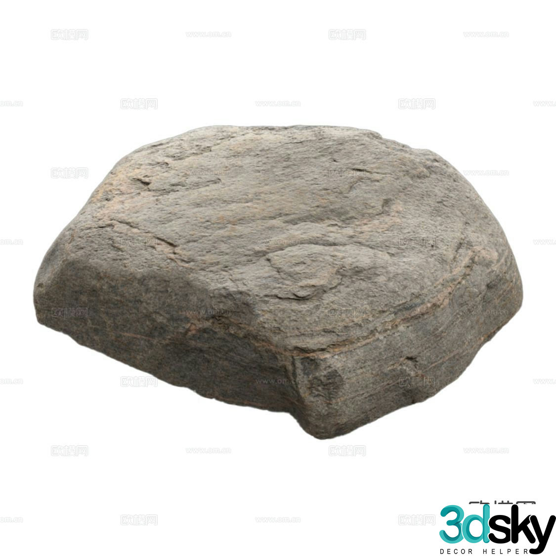 modern rock granite 3d model