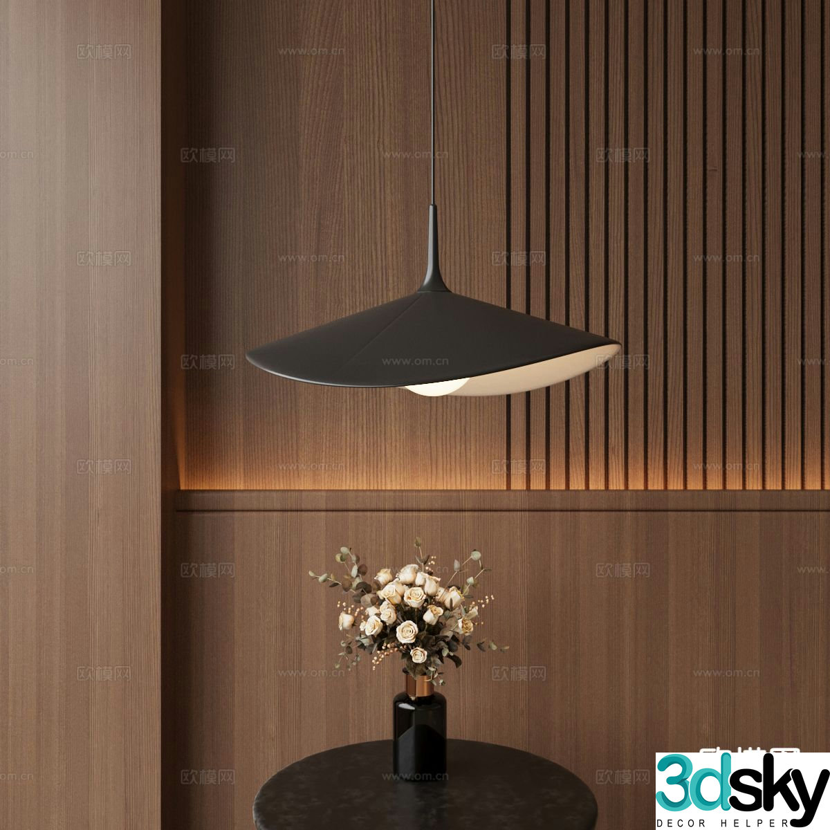 Modern chandelier 3d model