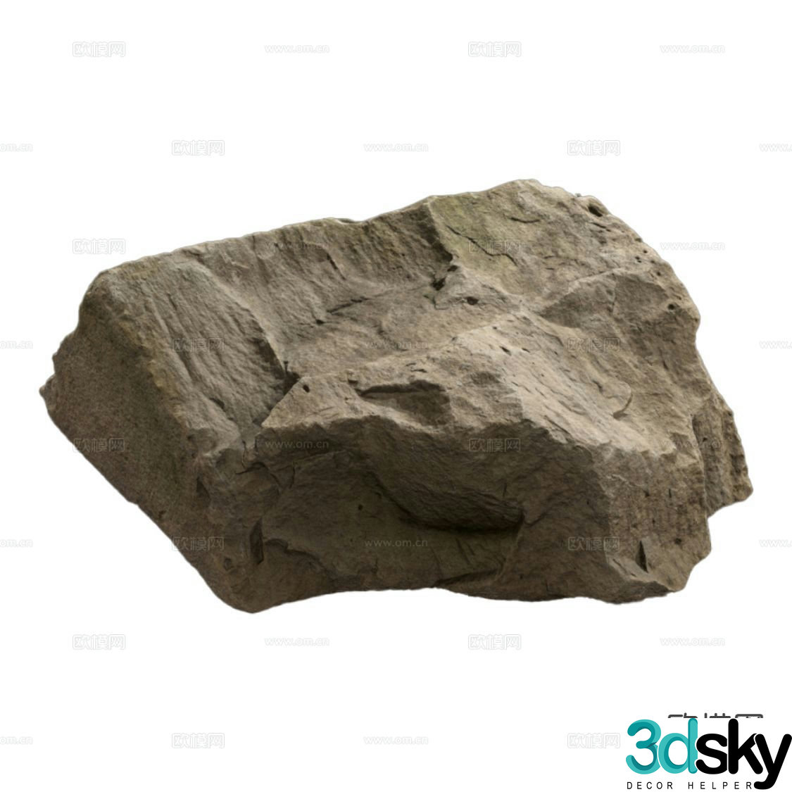 modern rock granite 3d model