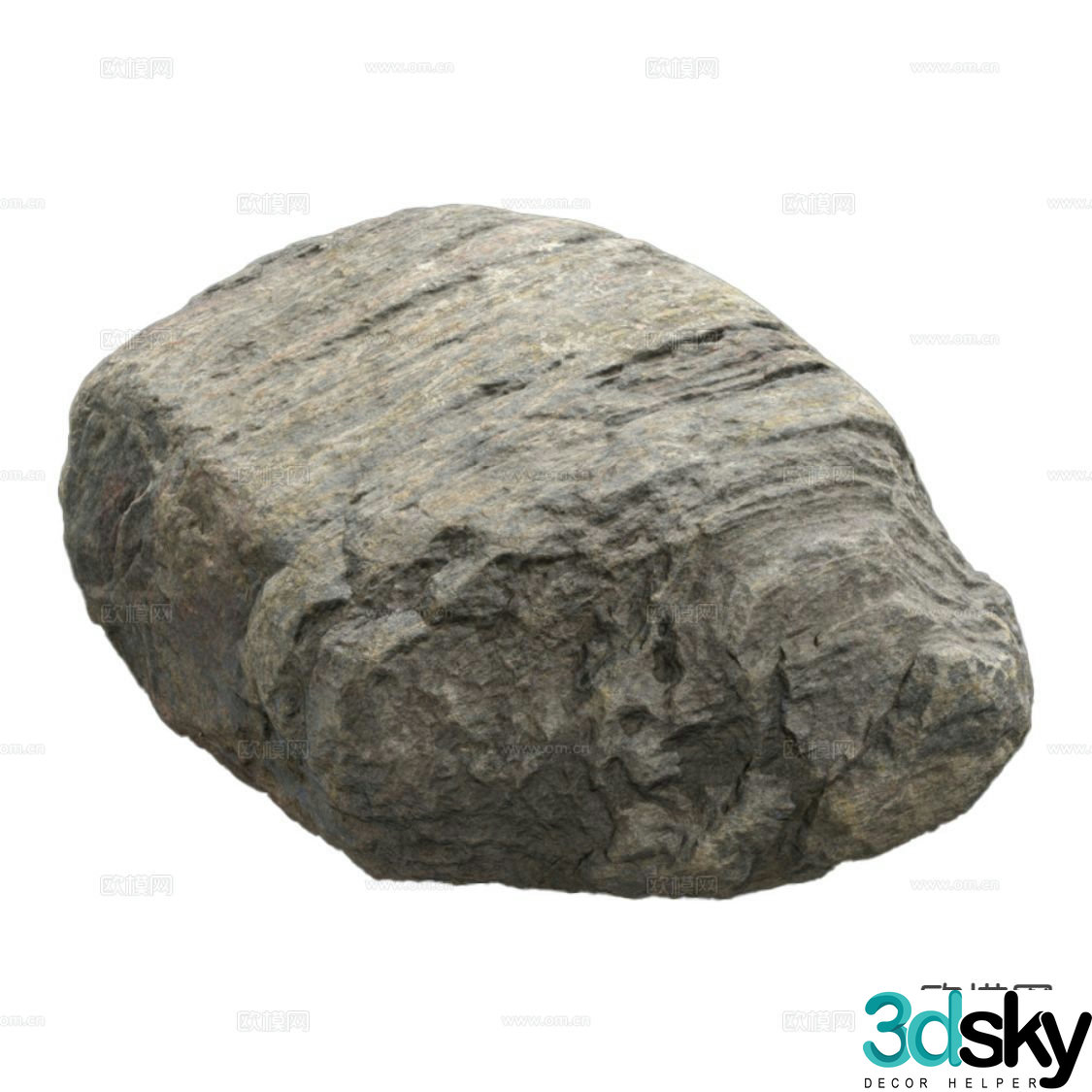 modern rock granite 3d model