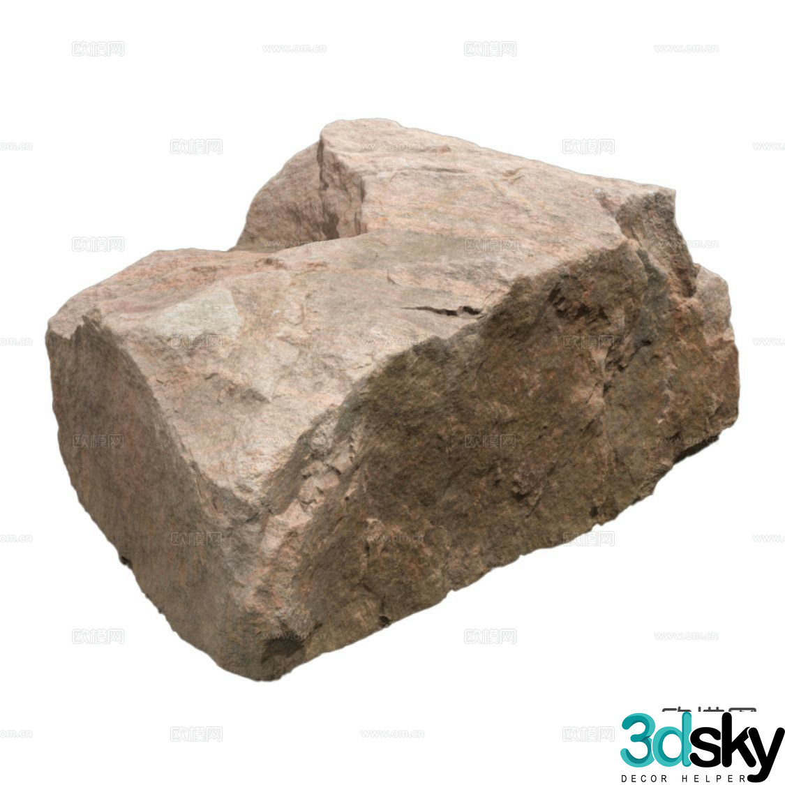 modern rock granite 3d model