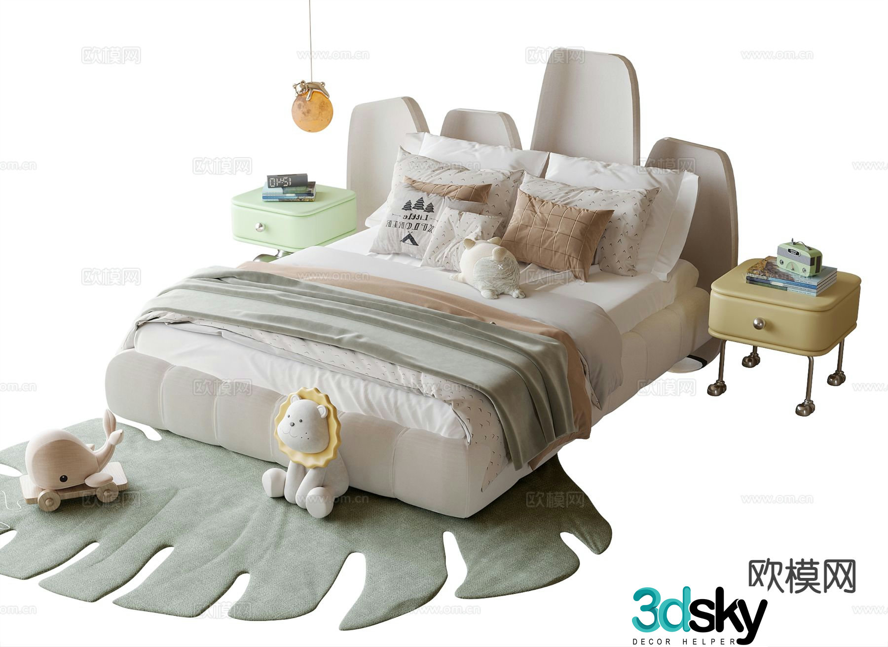 Modern children’s bed 3d model