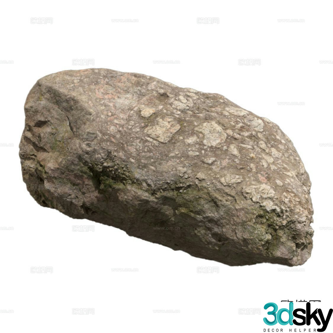 modern rock granite 3d model