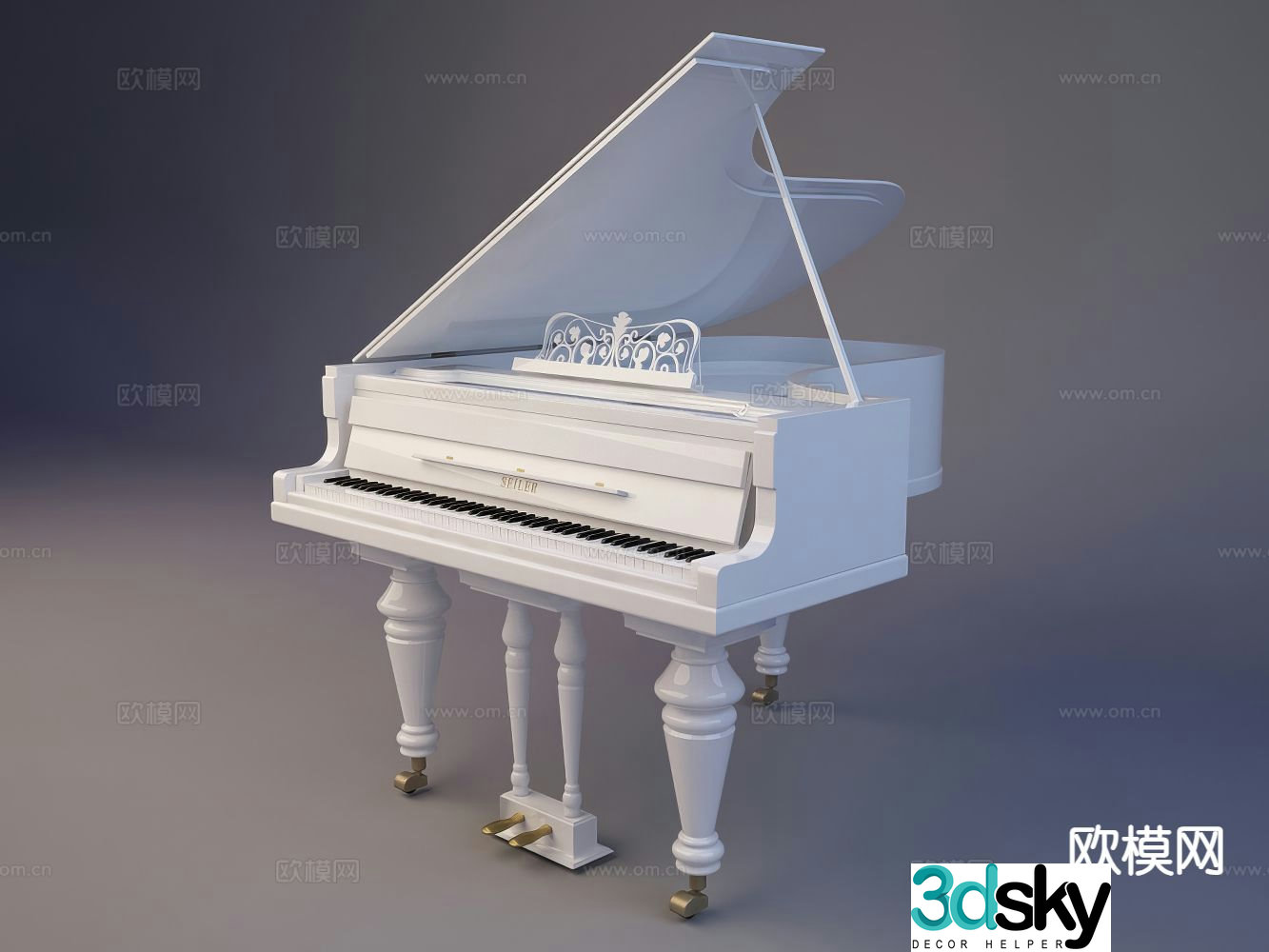grand piano 3d model