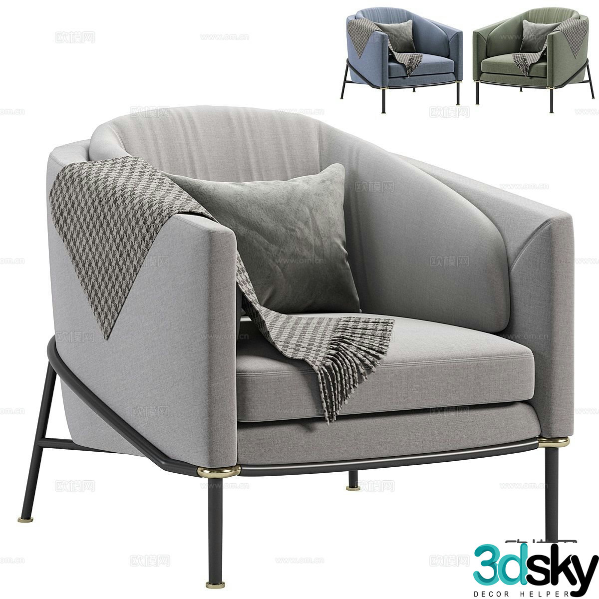 Modern lounge chair 3d model