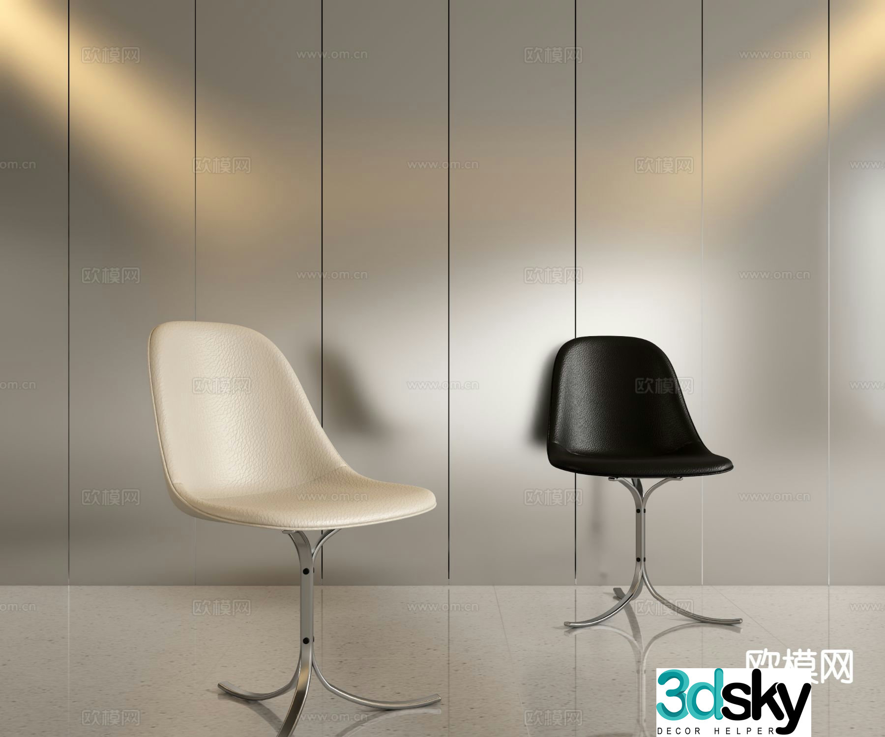 Modern office chair class chair book chair 3d model