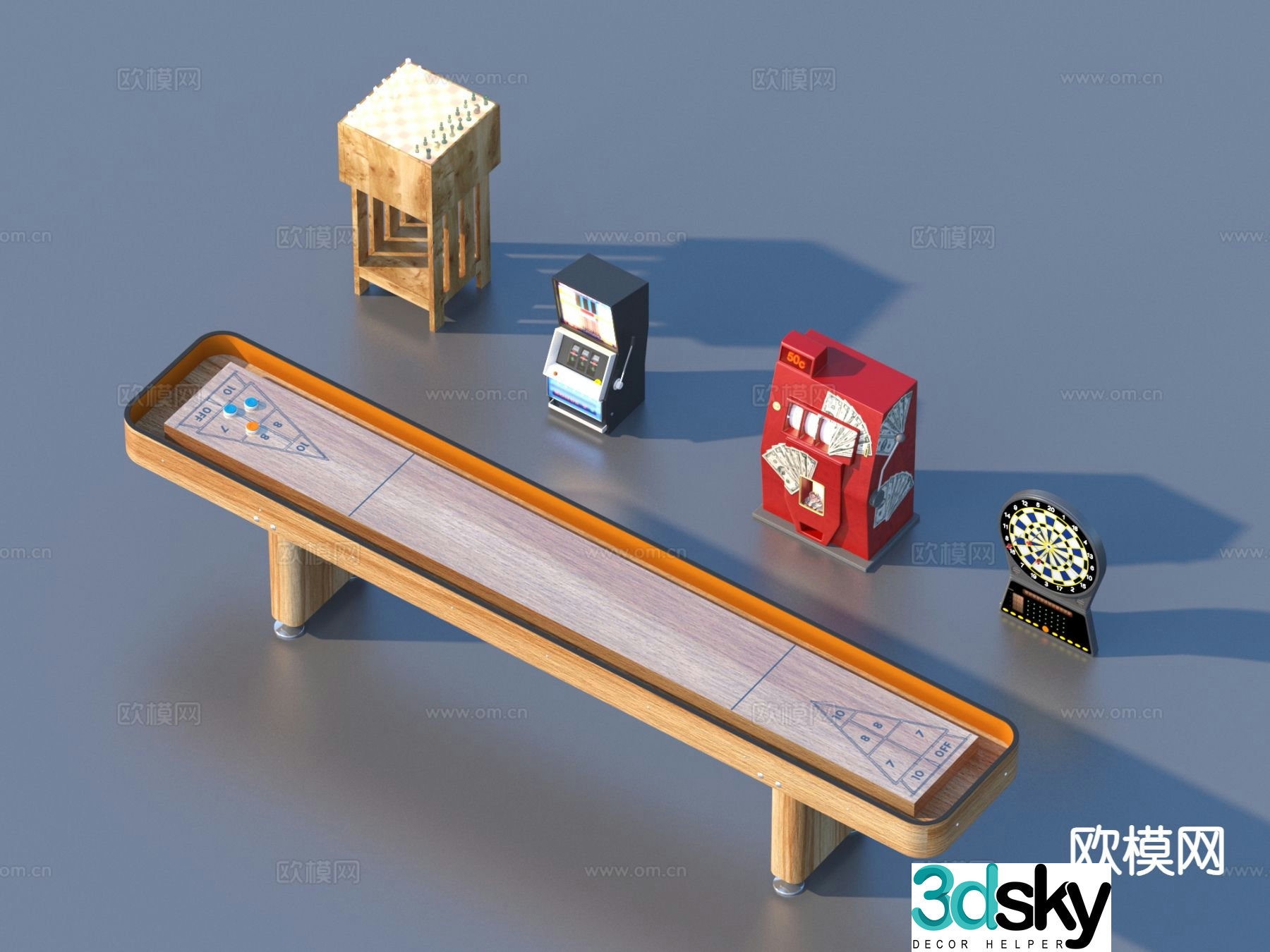 Game table ball table entertainment equipment 3d model