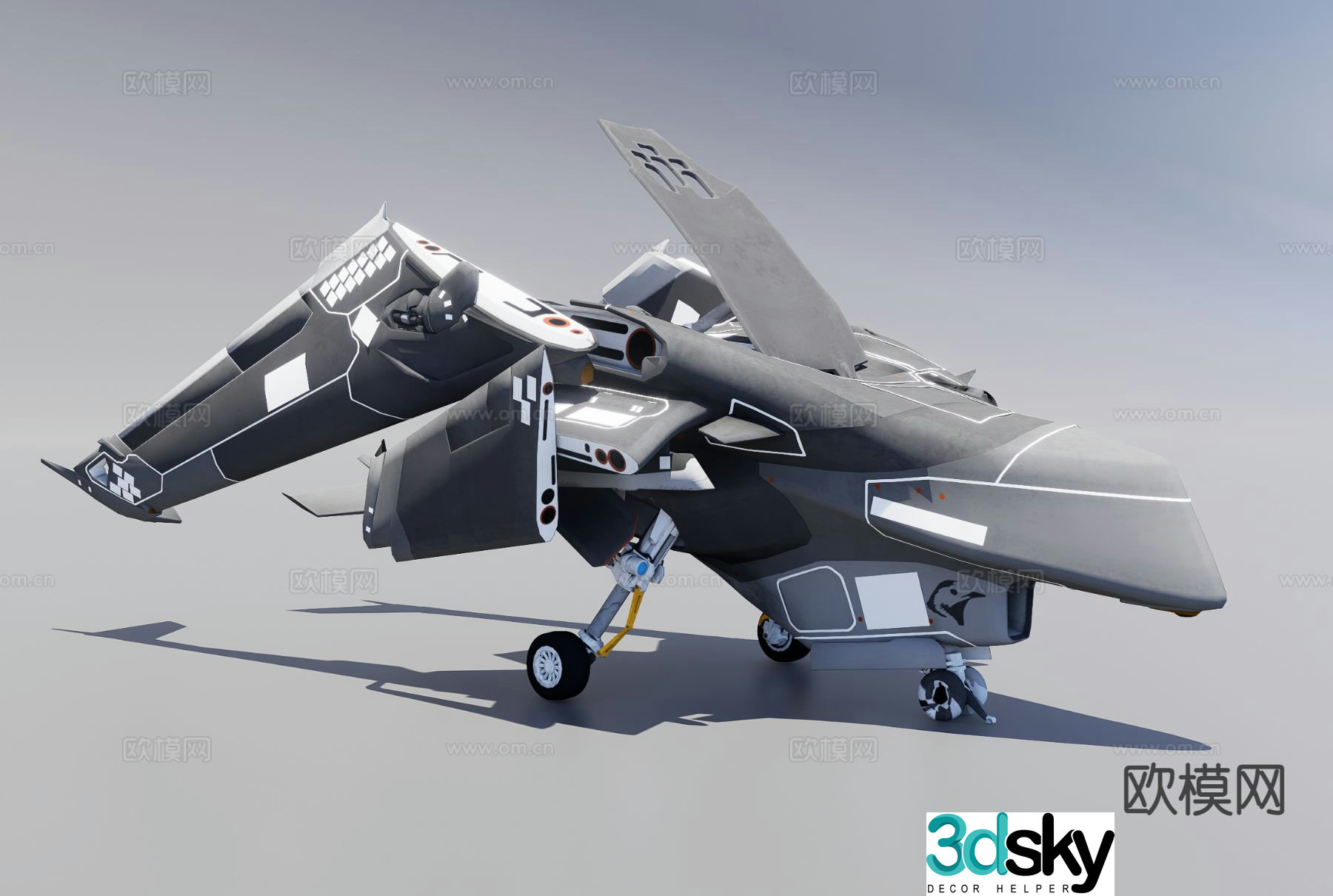 Unmanned interceptor 3d model
