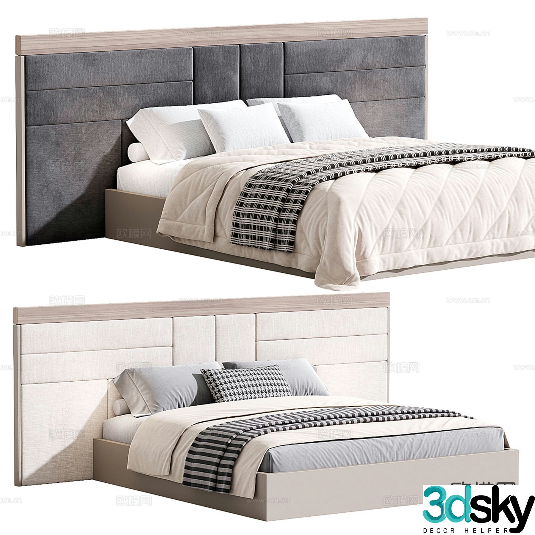 Alessio Bed By Casa Blanco double bed 3d model